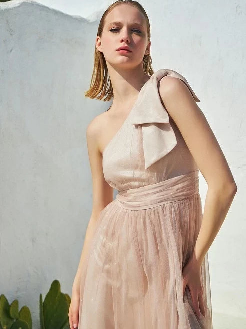 Γυναικείο Τούλινο φόρεμα με φιόγκο