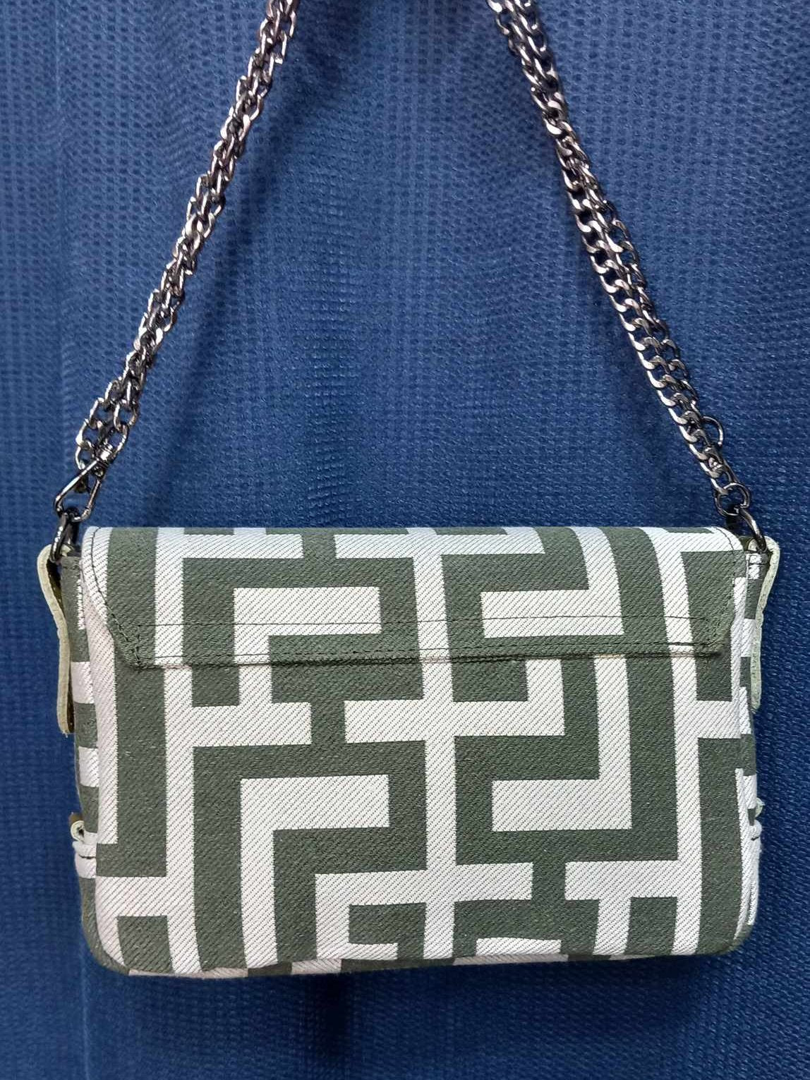 Midneto Rhea γυναικεία τσάντα Beige Green