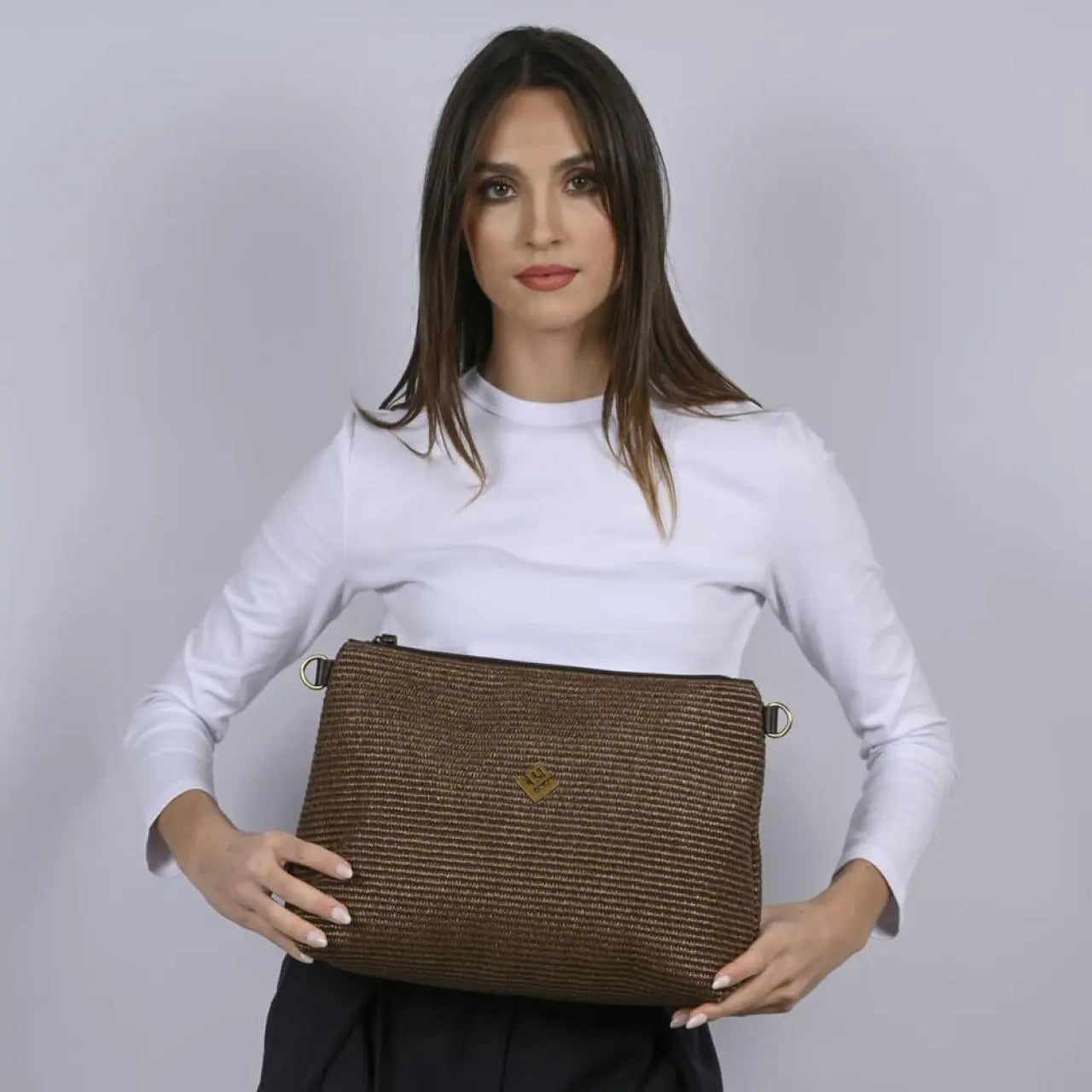 Olimpia Rafia Bag | Brown