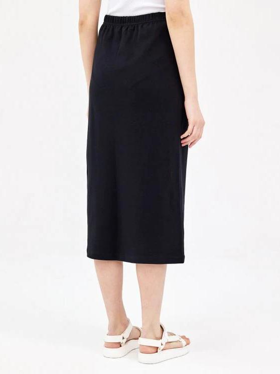 Βαμβακερή μίντι φούστα με λάστιχο