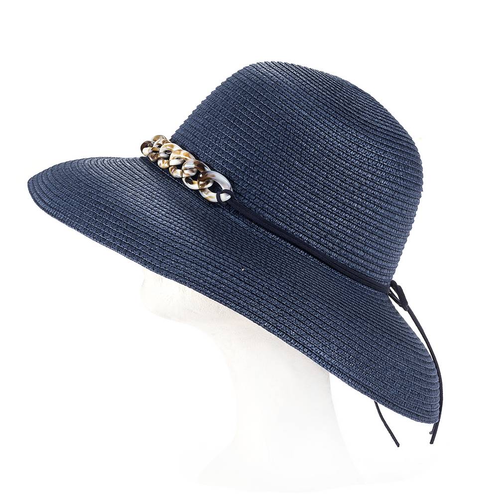 Καπέλο ψάθινο με κοκάλινη ταρταρούγα