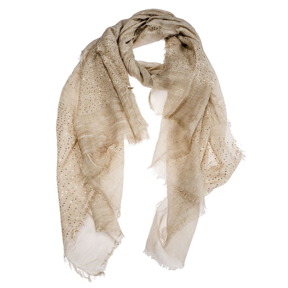 Μαντήλι με πούλιες Μπεζ