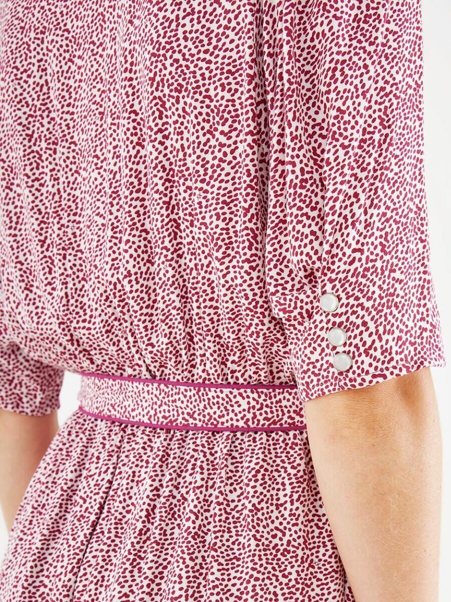 Φόρεμα V Σκούρο φούξια