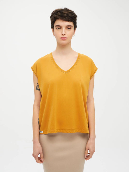 Γυναικεία Βαμβακερή Μπλούζα Parthenis ΥΕLLΟW GΟLD