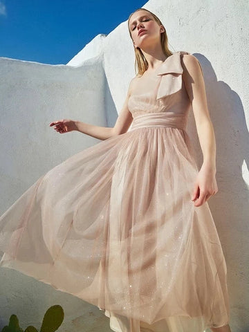 Γυναικείο Τούλινο φόρεμα με φιόγκο