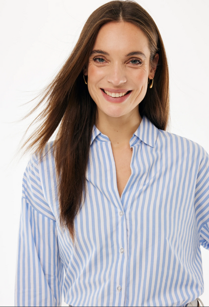 Γυναικείο Striped Poplin Blouse Bright Blue