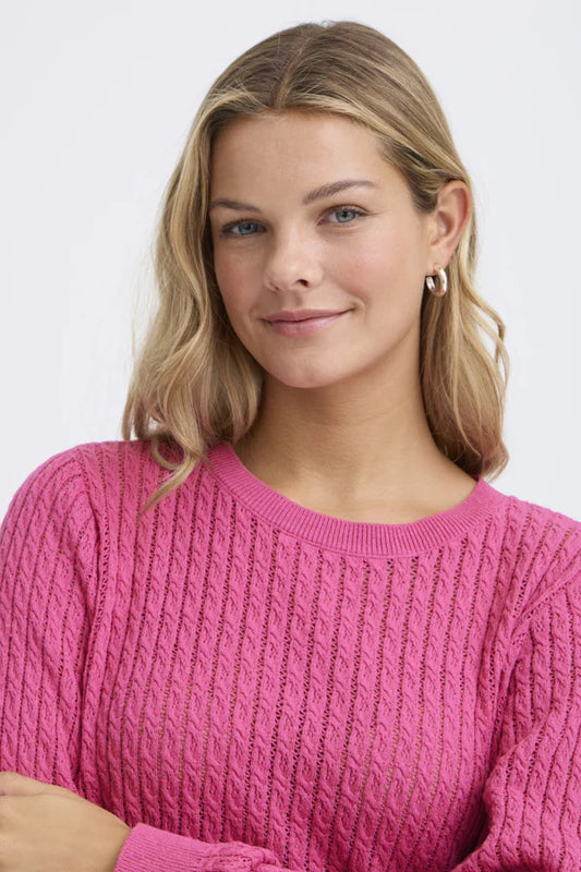 Γυναικείο πουλόβερ φούξια