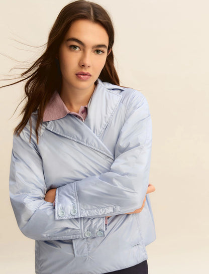 Γυναικείo Κοντό αδιάβροχο - DUST BLUE EMMPALAZZI