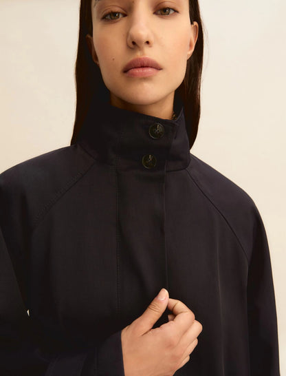 Γυναικεία καμπαρντίνα αδιάβροχο - ΜΠΛΕ ΝΑΥΤΙΚΟ