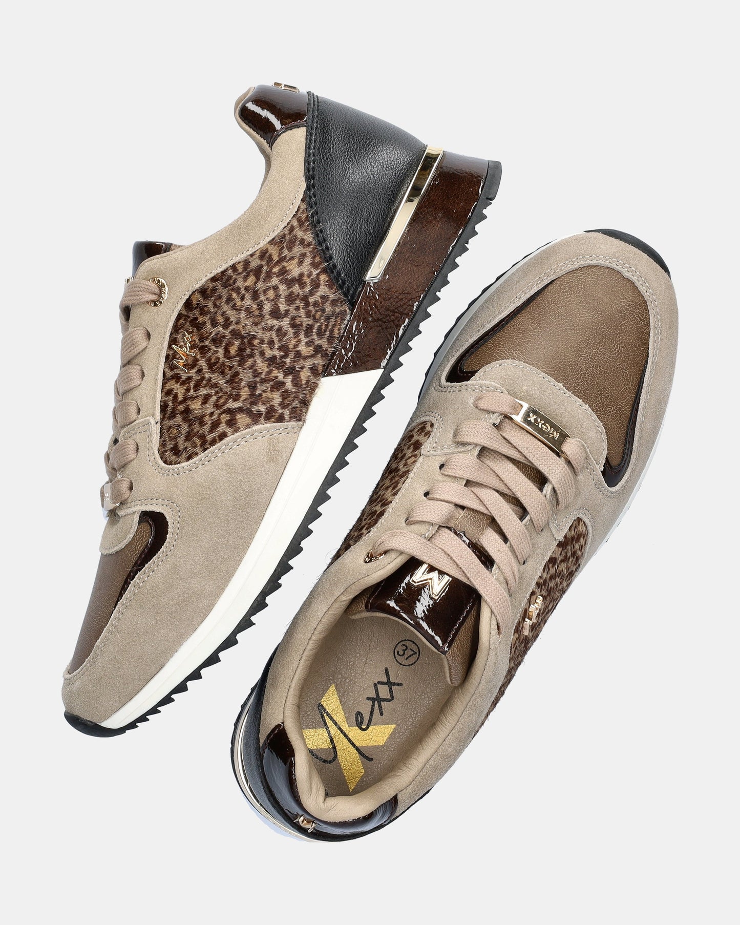 Γυναικεία sneaker - μπέζ leopard