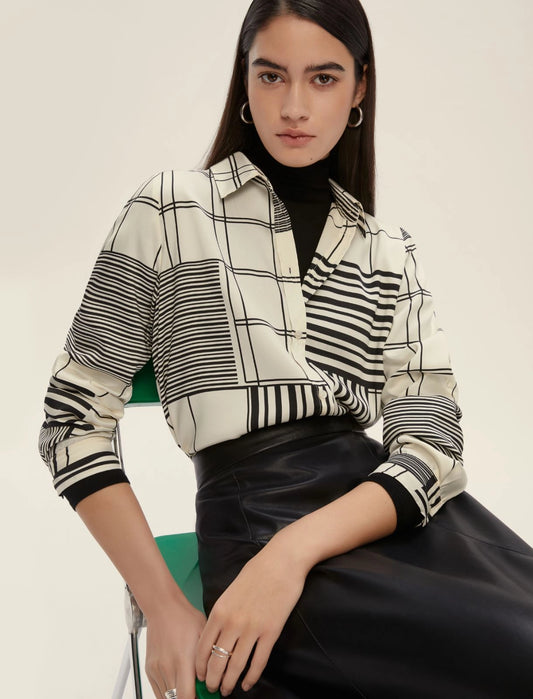 Γυναικείo χαλαρό twill πουκάμισο