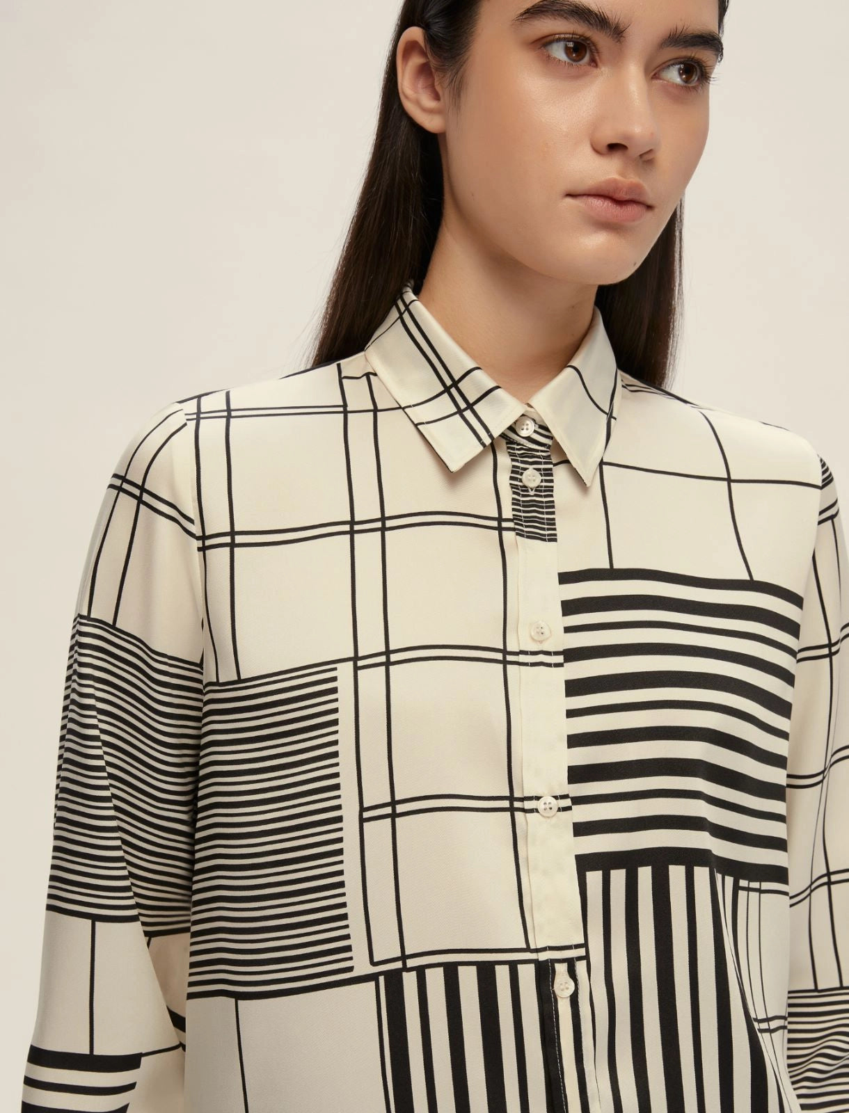 Γυναικείo χαλαρό twill πουκάμισο