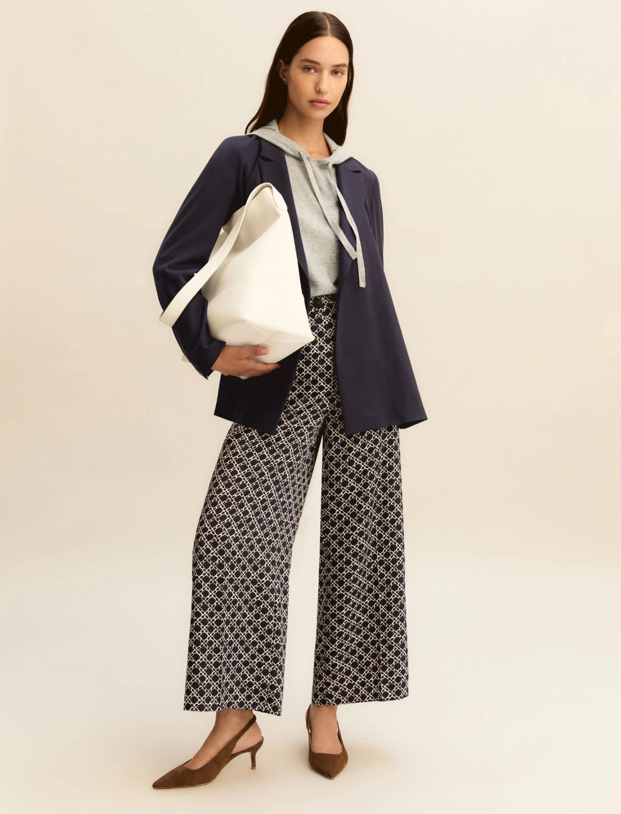 Παντελόνι Twill - ΜΠΛΕ ΝΑΥΤΙΚΟ EMMCARAFFA