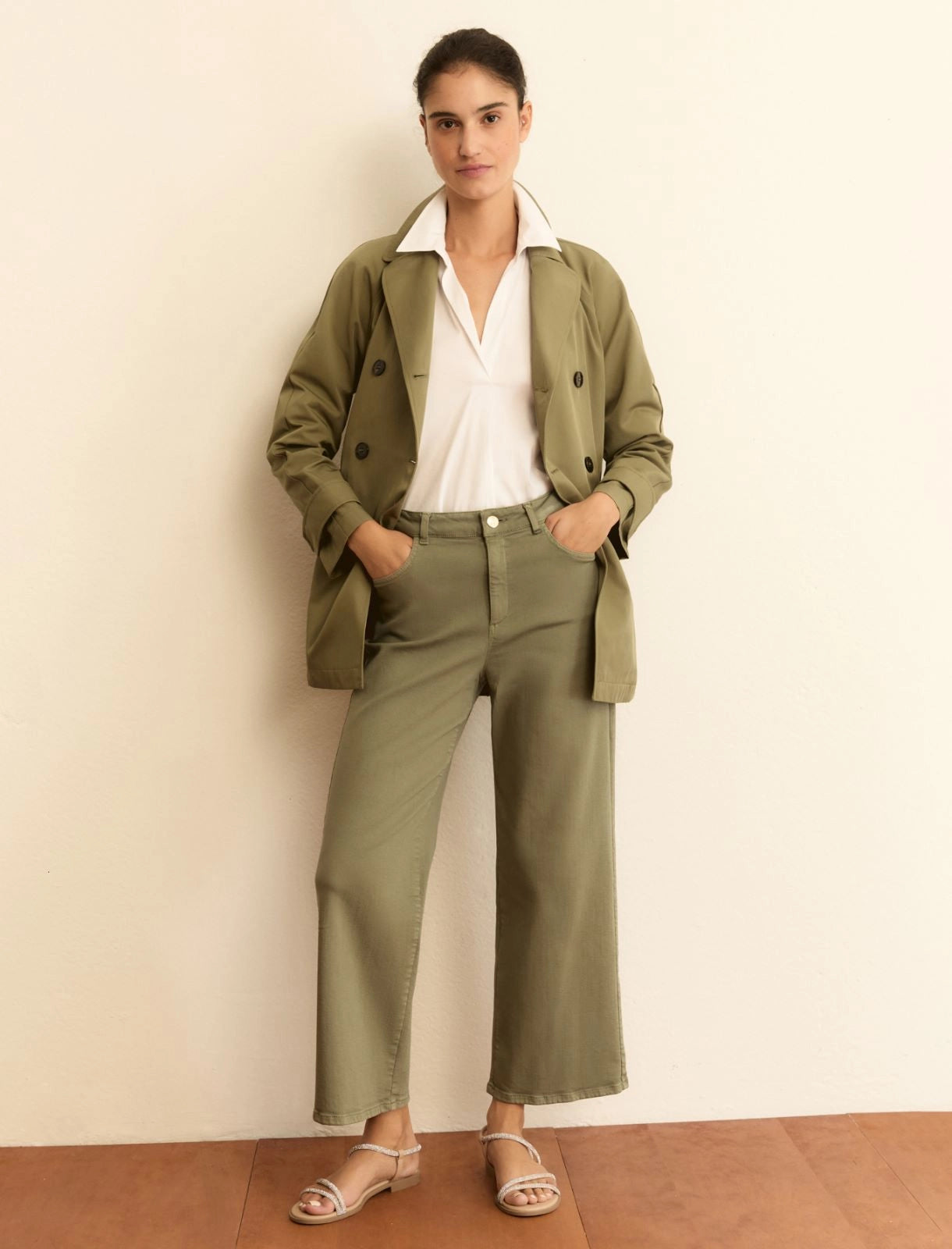 Γυναικείο παντελόνι γκαμπαρντίνας με 5 τσέπες σε ίσια γραμμή EMMHOBBY