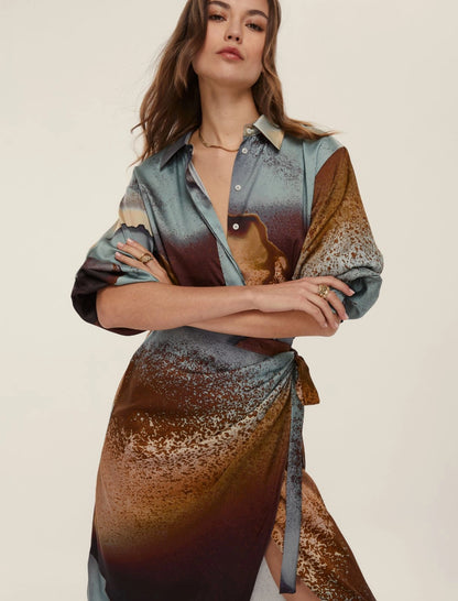 Γυναικείo Φόρεμα twill-ΣΚΟΥΡΟ ΜΠΛΕ