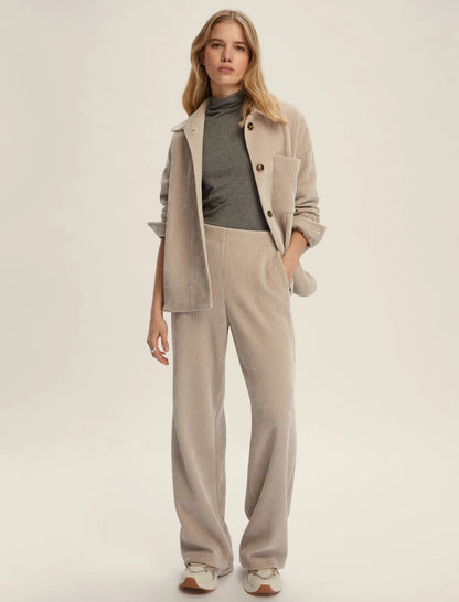 Γυναικείo Παντελόνι κοτλέ - ΕΚΡΟΥ