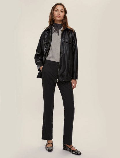 Γυναικείo μπουφάν από ζέρσεϊ  - ΜΑΥΡΟ