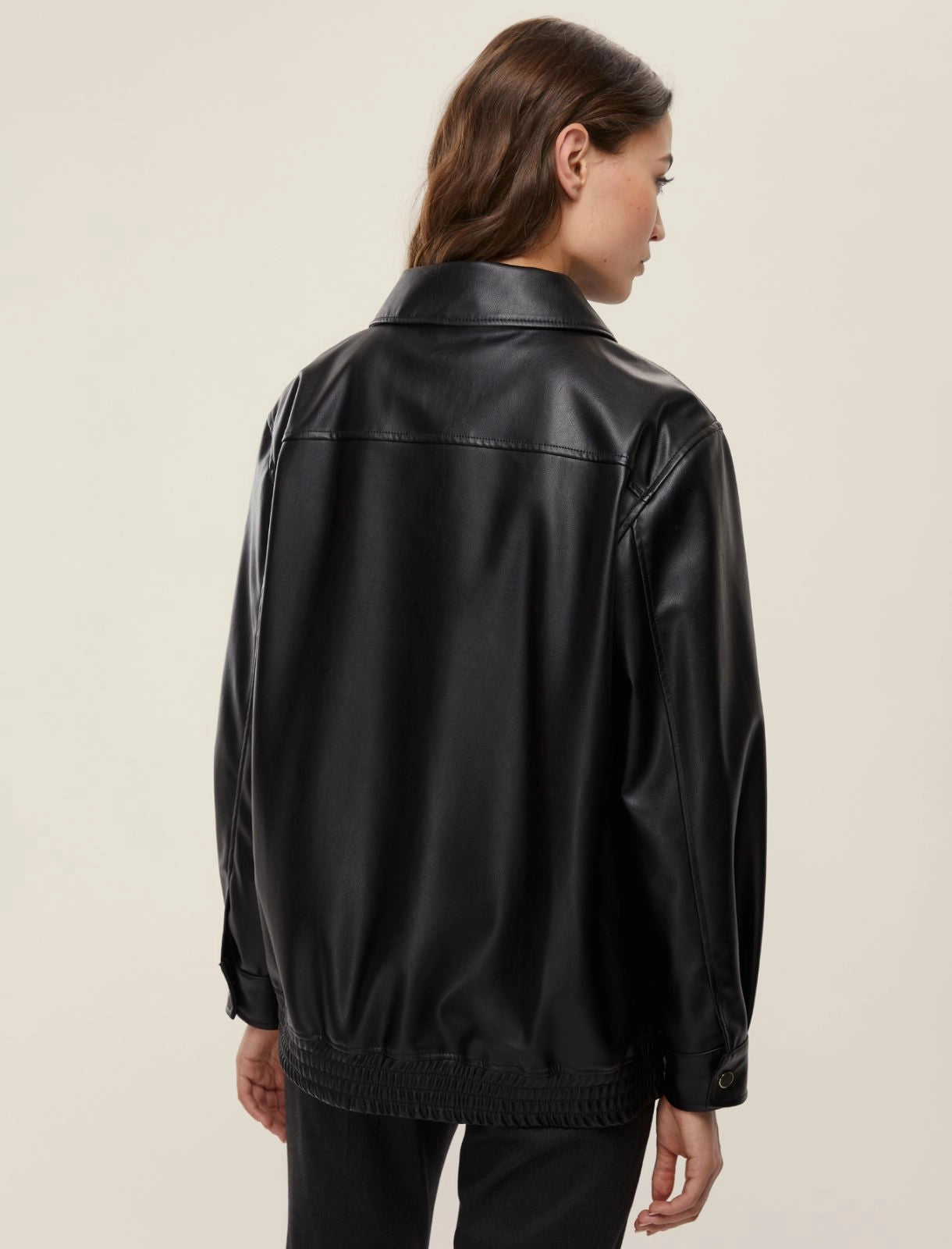 Γυναικείo μπουφάν από ζέρσεϊ  - ΜΑΥΡΟ