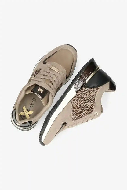 Γυναικεία sneaker - μπέζ leopard