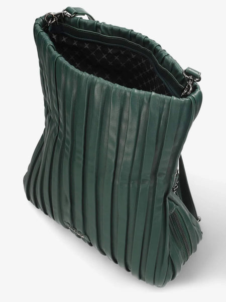Γυναικεία πλισέ τσάντα Πράσινη