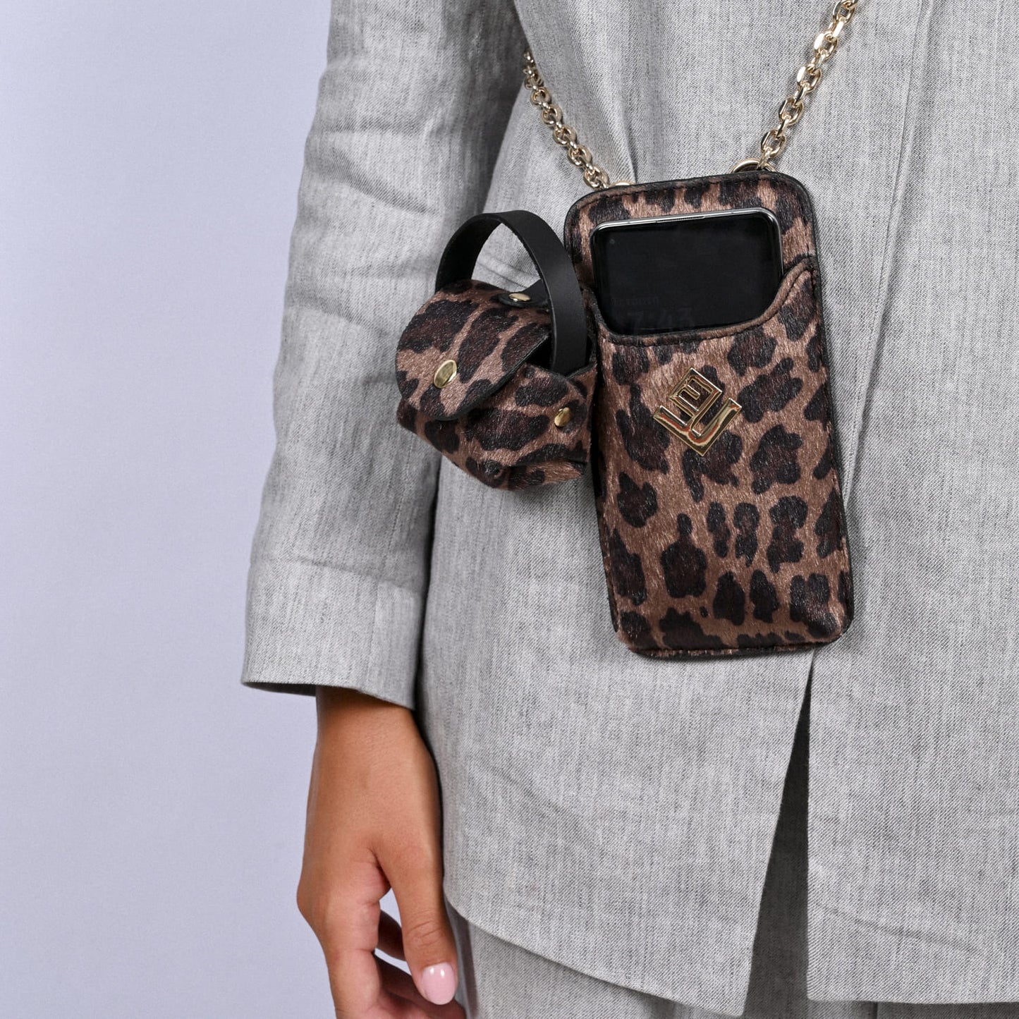 Mini bag – μπρελόκ Julia Feral | Leopard