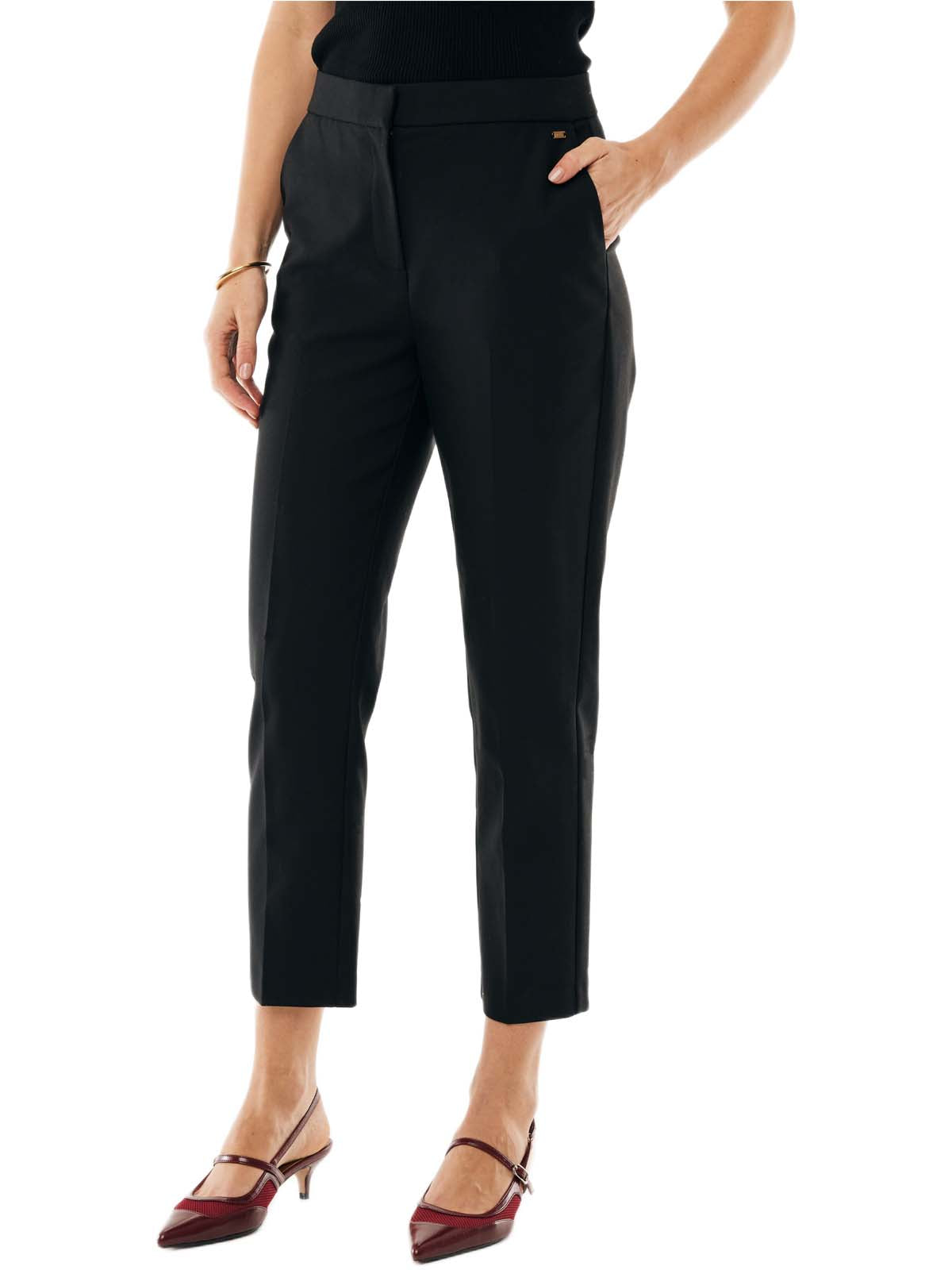 Γυναικείο παντελόνι αστραγάλου μαύρο