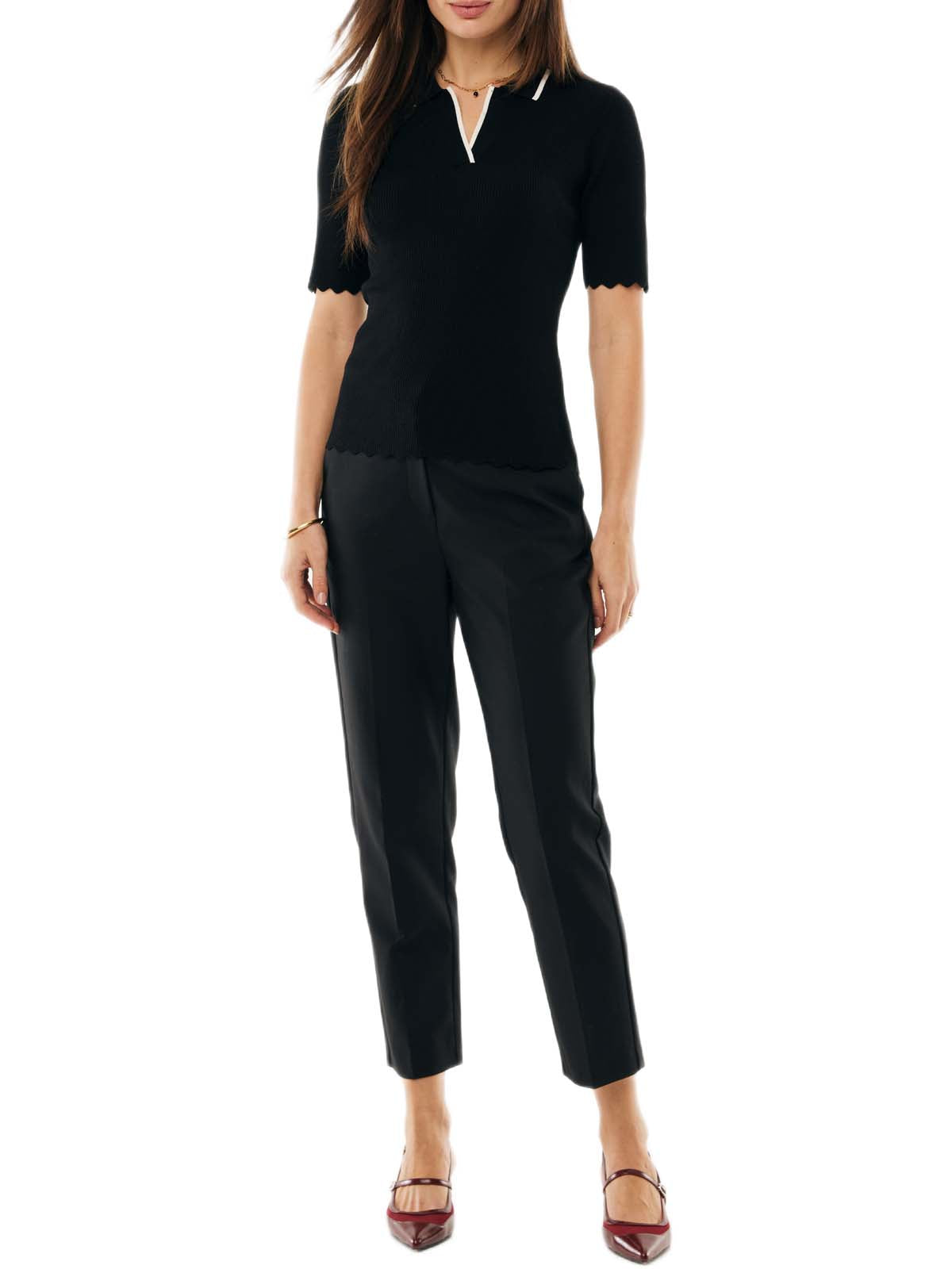 Γυναικείο παντελόνι αστραγάλου μαύρο