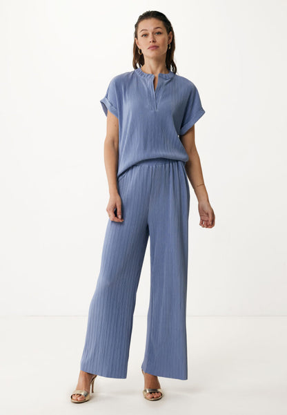 Γυναικεία Παντελόνα Γκοφρέ Γαλάζια