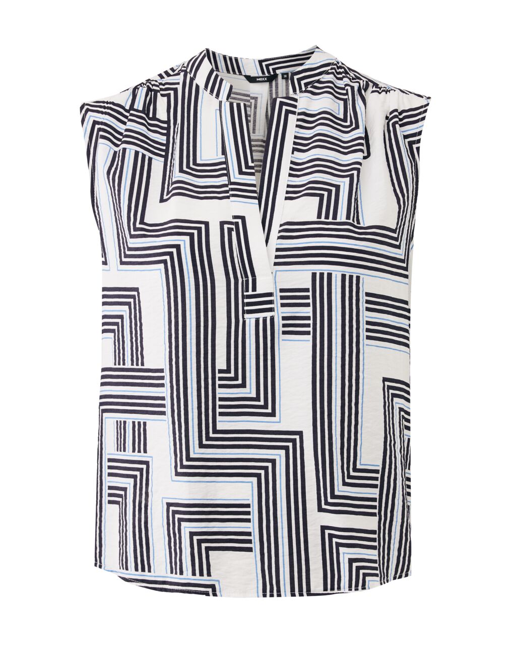 Γυναικείο τοπ με γεωμετρικό σχέδιο