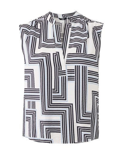 Γυναικείο τοπ με γεωμετρικό σχέδιο