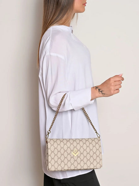 Zoe Midi Mosaic Bag | Beige