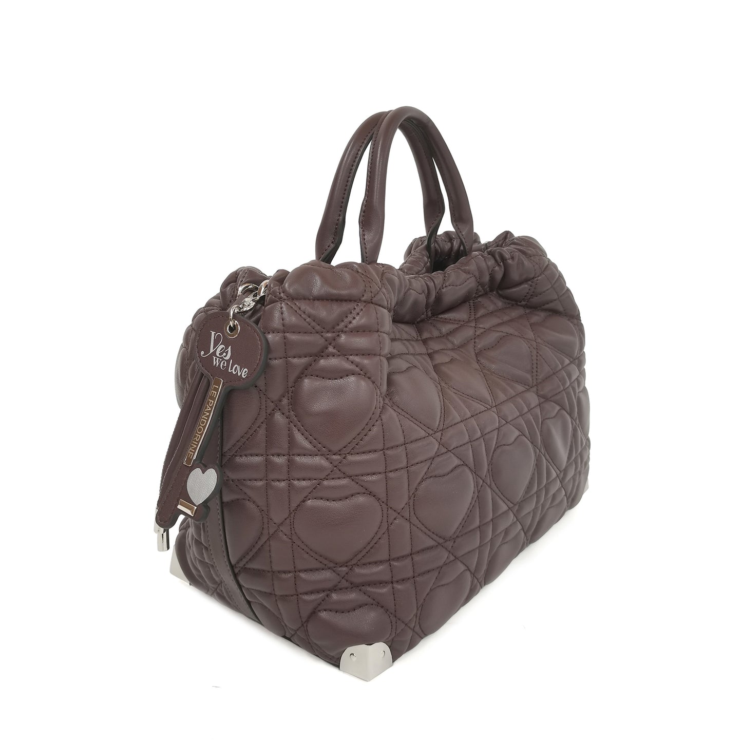 Γυναικεία τσάντα Legno Love Bucket Σκούρο καφέ