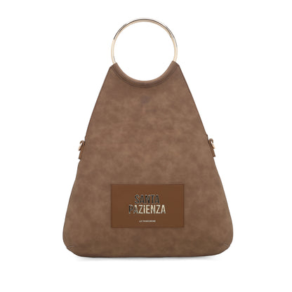 Γυναικεία τσάντα ώμου Rachel σουέτ καφέ