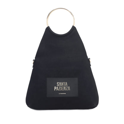 Γυναικεία τσάντα ώμου Rachel σουέτ μαύρο