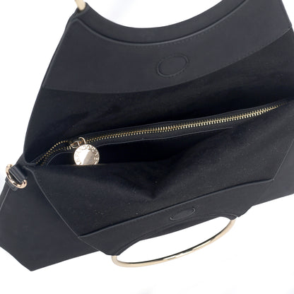 Γυναικεία τσάντα ώμου Rachel σουέτ μαύρο