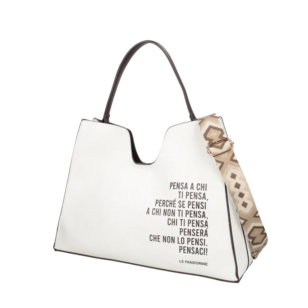 Τσάντα Fede με αφαιρούμενο κρεμ τσαντάκι clutch
