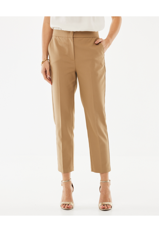 Γυναικείο παντελόνι αστραγάλου μπεζ