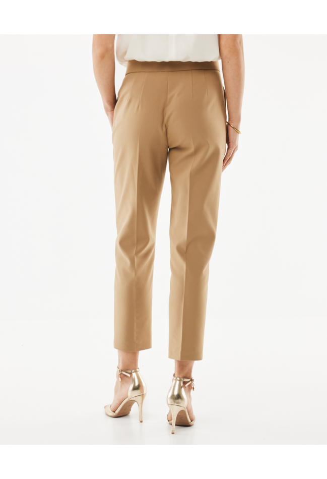 Γυναικείο παντελόνι αστραγάλου μπεζ