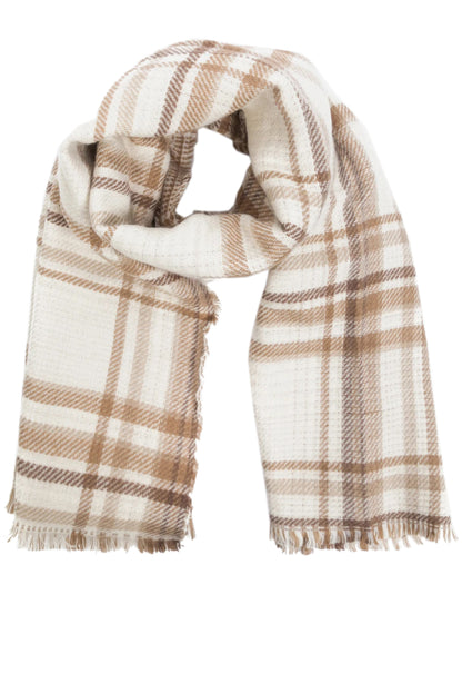 Γυναικείο Κασκόλ TOM TAILOR με κρόσσια καρό σχέδιο