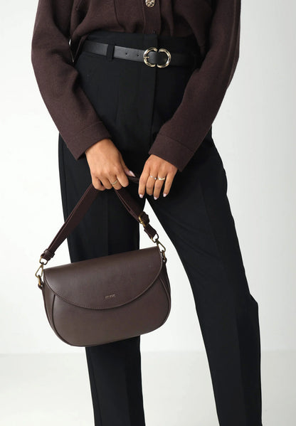 Γυναικεία τσάντα Cross body bag -dark brown