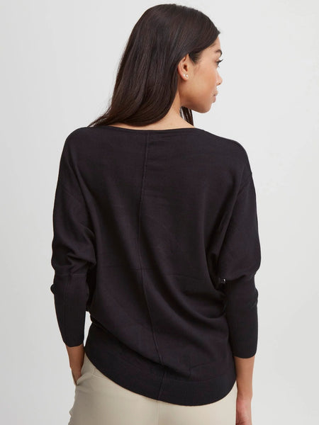 Γυναικείo πλεκτό πουλόβερ Μαύρο