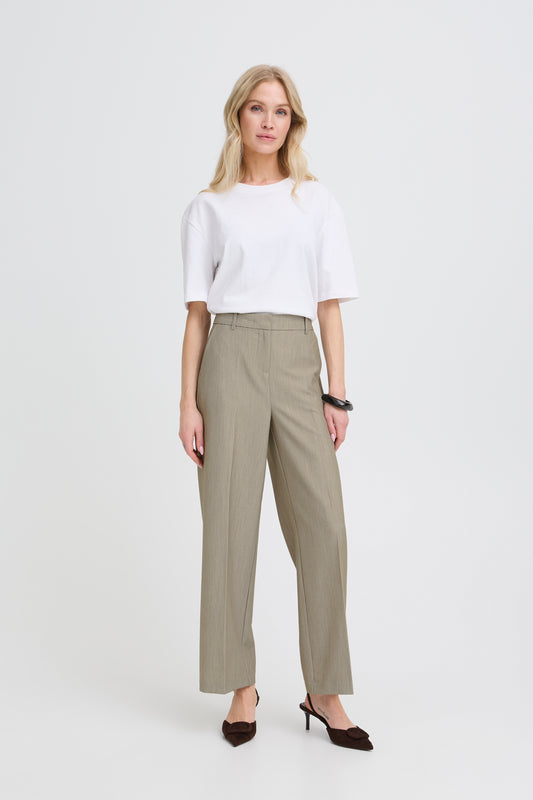 Γυναικείο Παντελόνι κοστουμιού-ανοικτό πράσινο