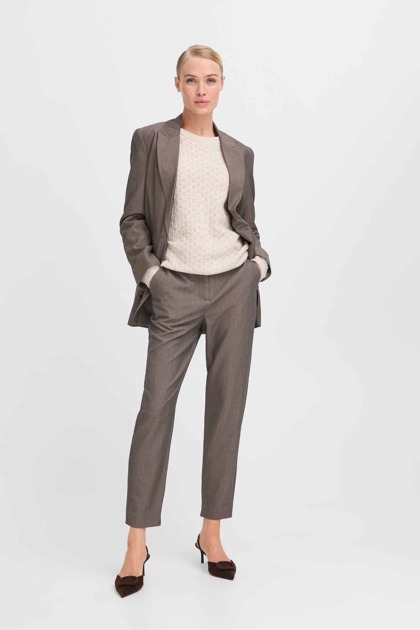 Γυναικείο σακάκι-walnut melange