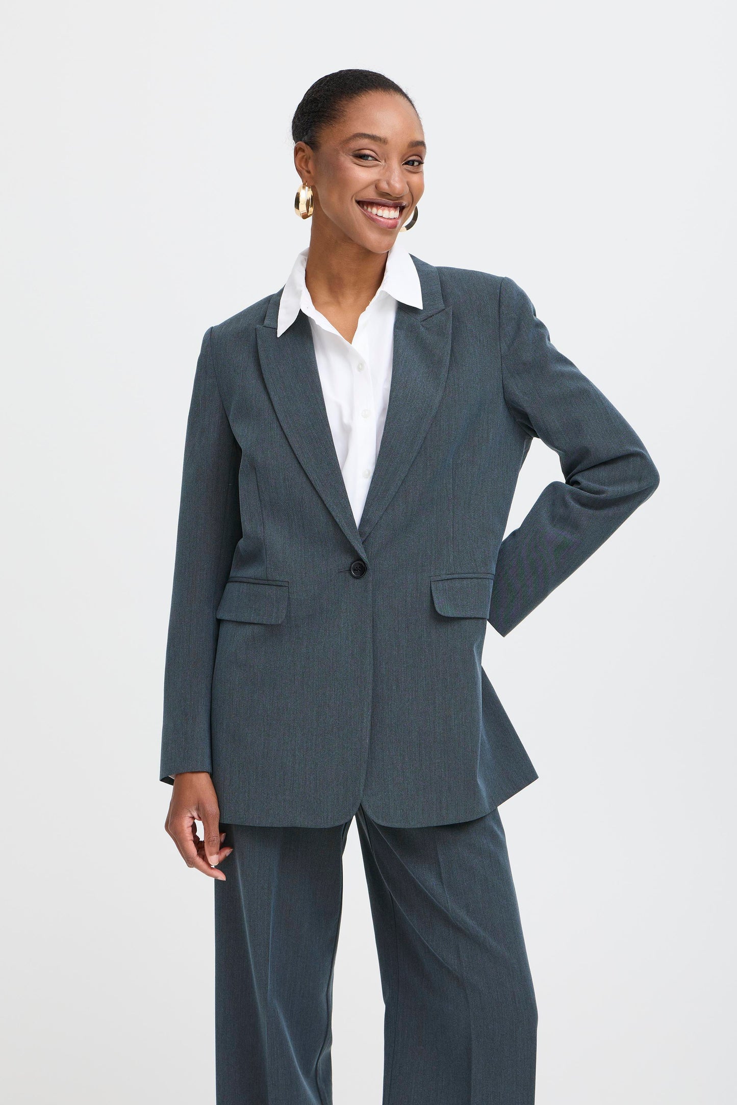 Γυναικείο σακάκι-blue horizon melange