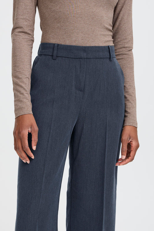 Γυναικείο παντελόνι με Λάστιχο-blue melange