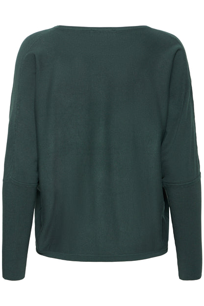 Γυναικείο πλεκτό πουλόβερ -Πράσινο