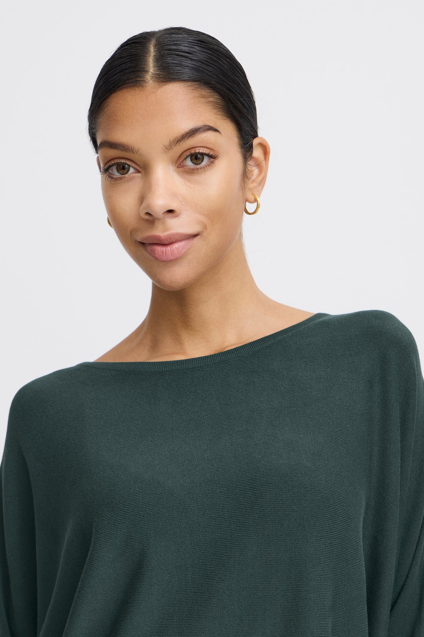 Γυναικείο πλεκτό πουλόβερ -Πράσινο