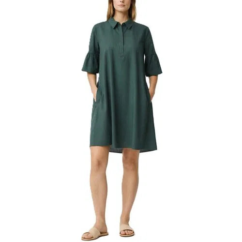 Φόρεμα από ποπλίνα με βολάν Emme Marella-EMMEPOCHE