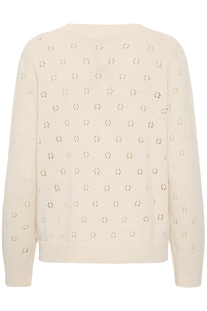 Γυναικείο πουλόβερ V Neck-off white