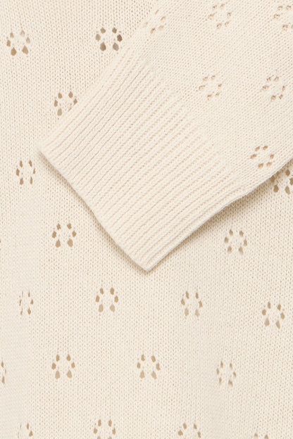 Γυναικείο πουλόβερ V Neck-off white